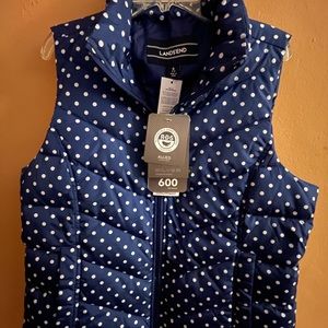 New Land’s End Women Polka Dot Vest